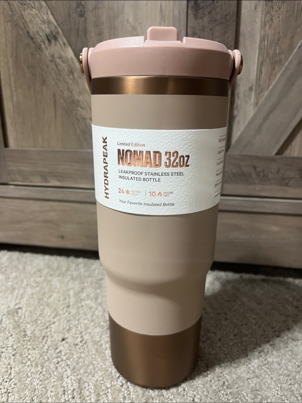 Nomad 32oz Insulated Bottle - Blush Pink